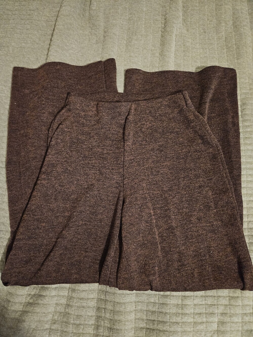 TRUTH Knit Wide-Leg Pants in Dark Brown